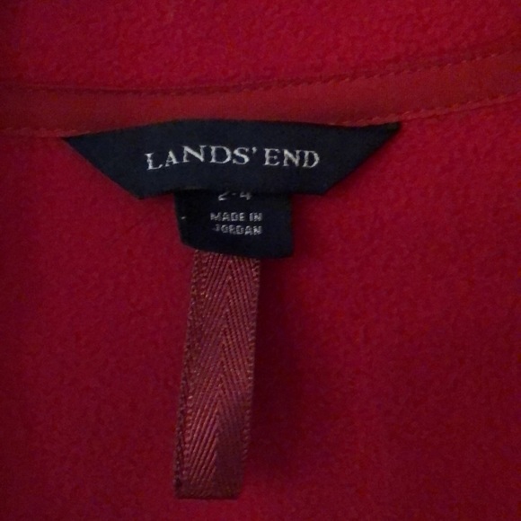 Lands’ End Bright Red Fleece Jacket - Picture 3 of 3
